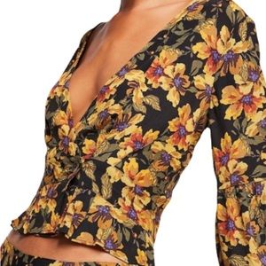 NWOT Free People Love Letter Two Piece Pants Set Size 2 MSRP: $148